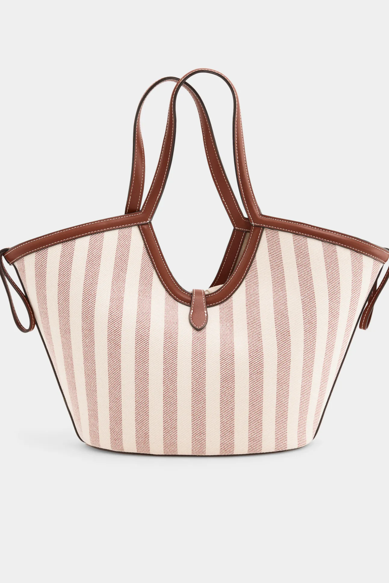 Bolso capazo tejido rayas