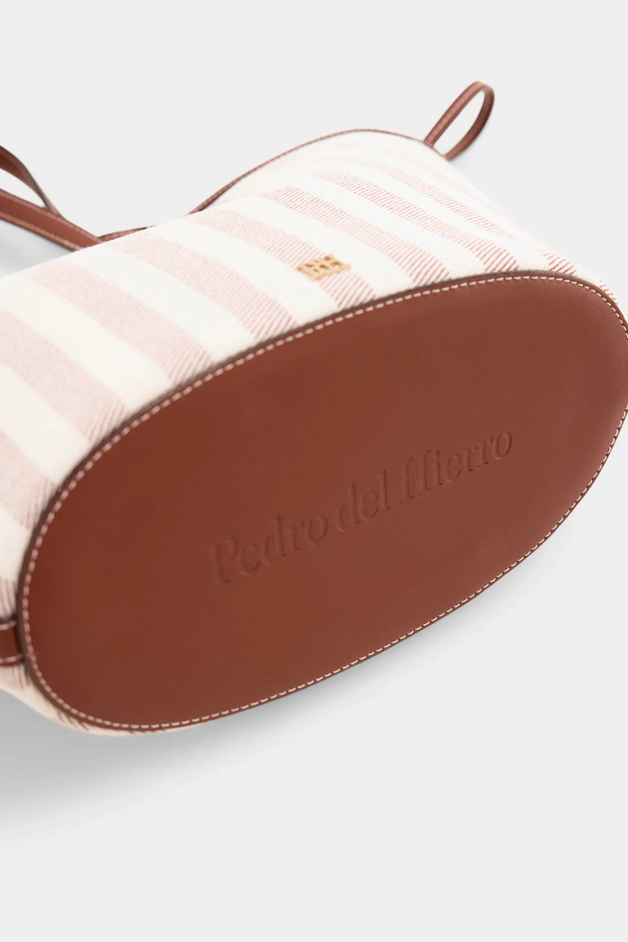 Bolso capazo tejido rayas