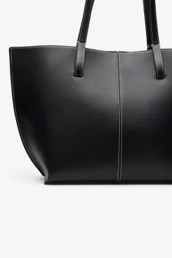 Bolso shopper básico pespuntes