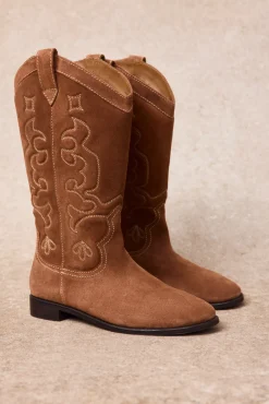Bota piel pespuntes
