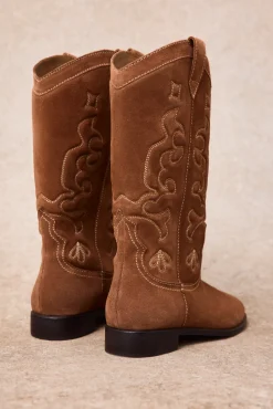 Bota piel pespuntes