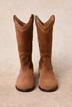 Bota piel pespuntes