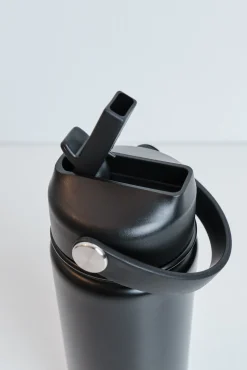 Botella acero inoxidable negra