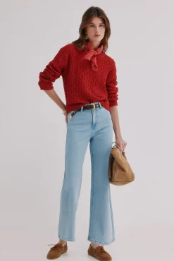 Bárbara. Vaqueros wide leg