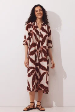 Caftan estampado amplio