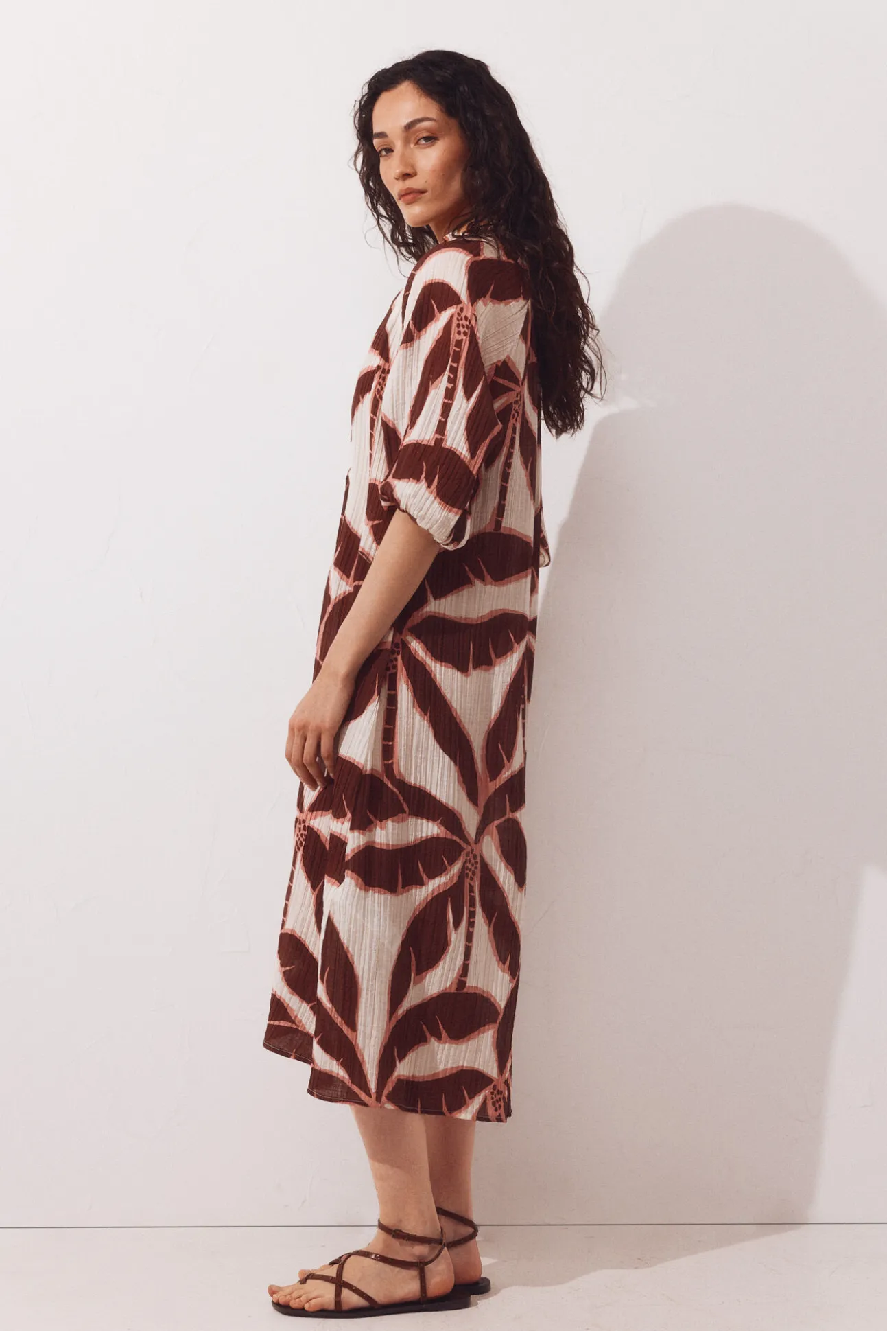Caftan estampado amplio