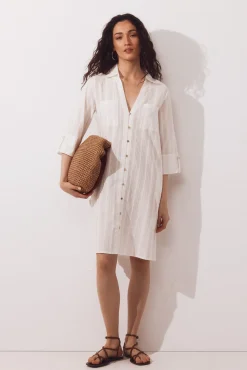 Caftán camisero lurex