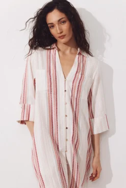 Caftán camisero lurex