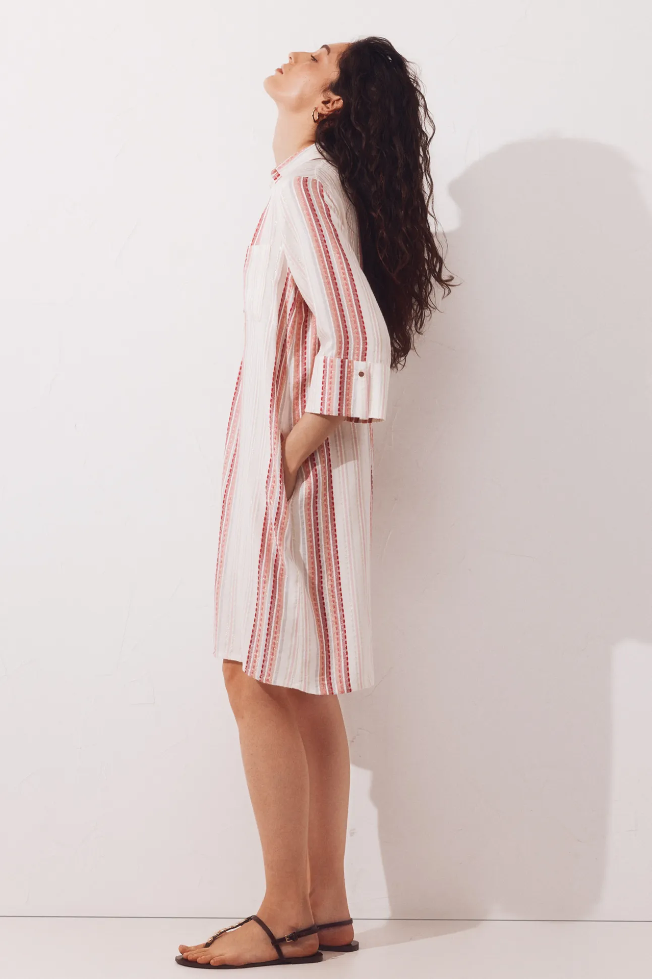 Caftán camisero lurex