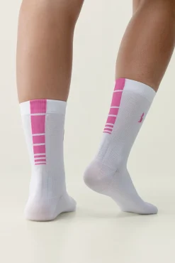 Calcetines Acari blanco/rosa fucsia