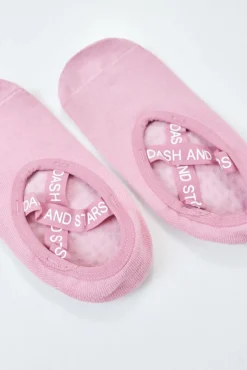 Calcetines algodón zapatilla ballet rosa