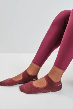 Calcetines algodón zapatilla ballet granate