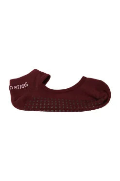 Calcetines algodón zapatilla ballet granate