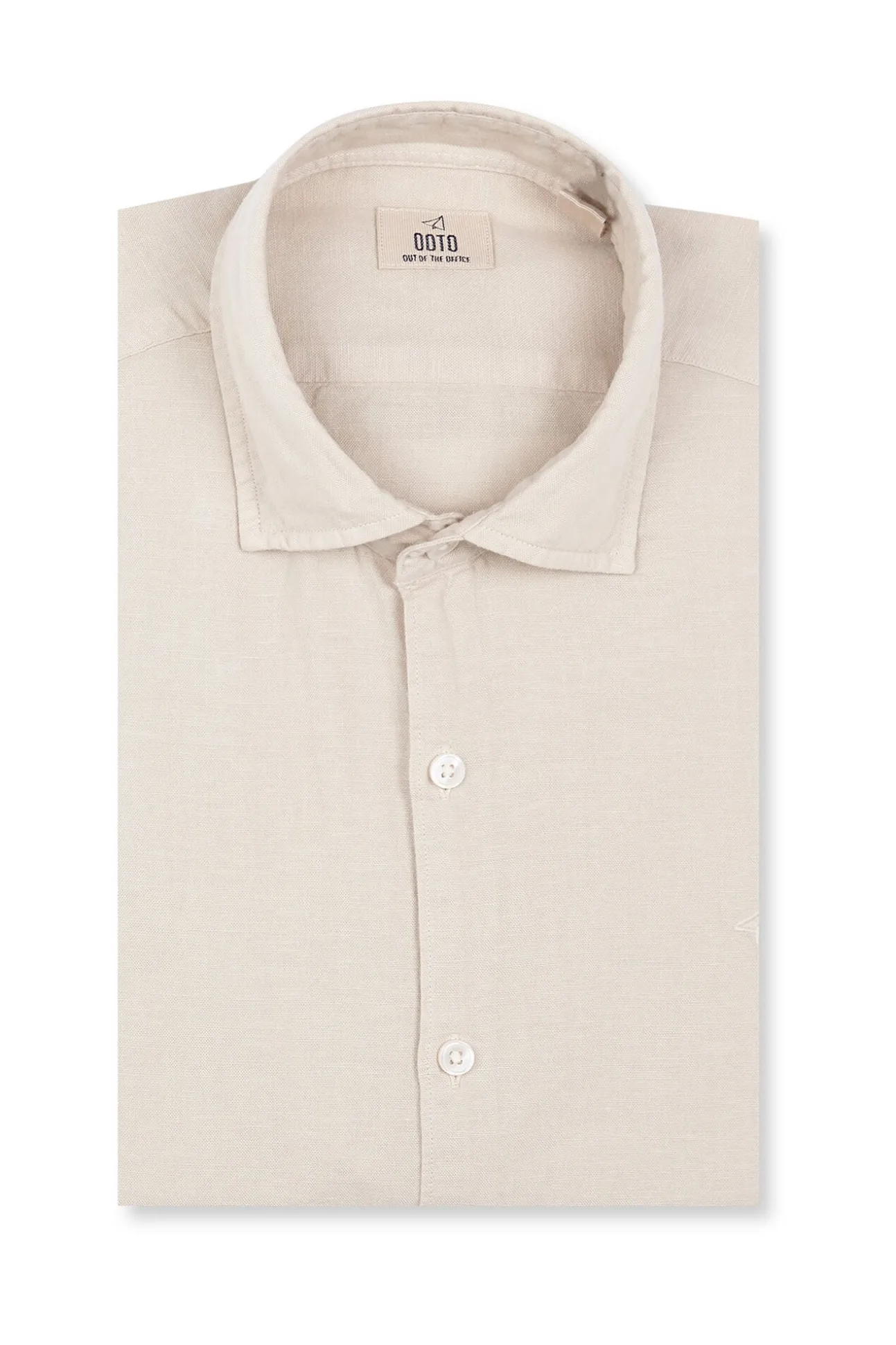 Camisa algodón lino manga larga
