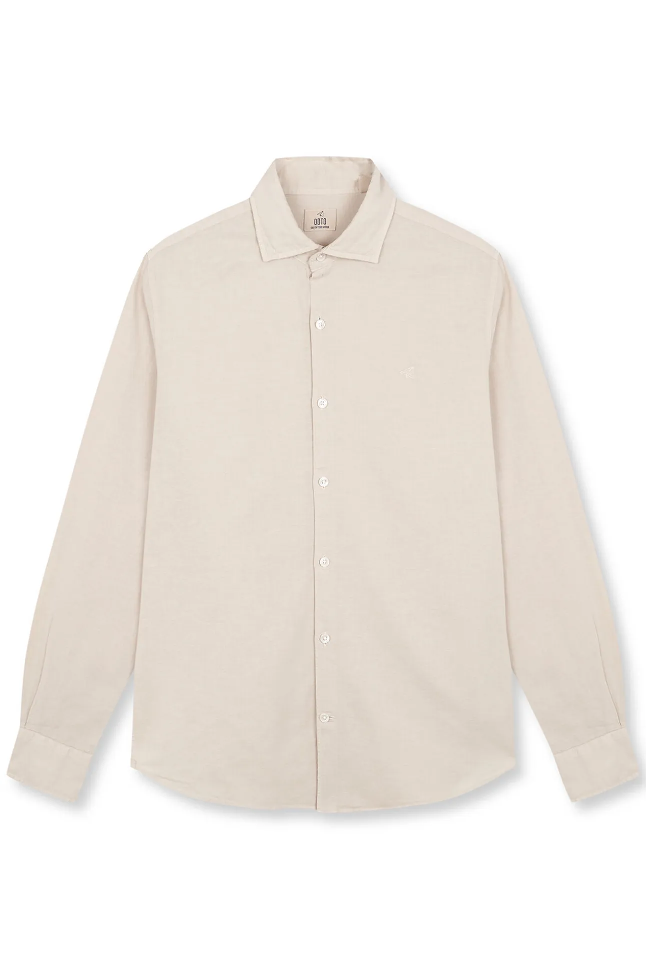 Camisa algodón lino manga larga