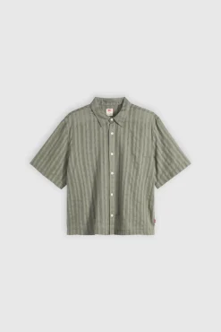 Camisa crop de manga corta
