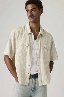 Camisa crop de manga corta
