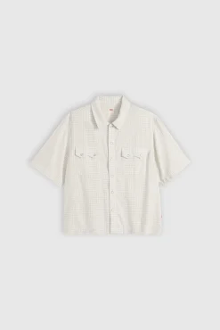 Camisa crop de manga corta