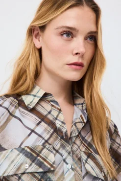 Camisa cuadros estampados