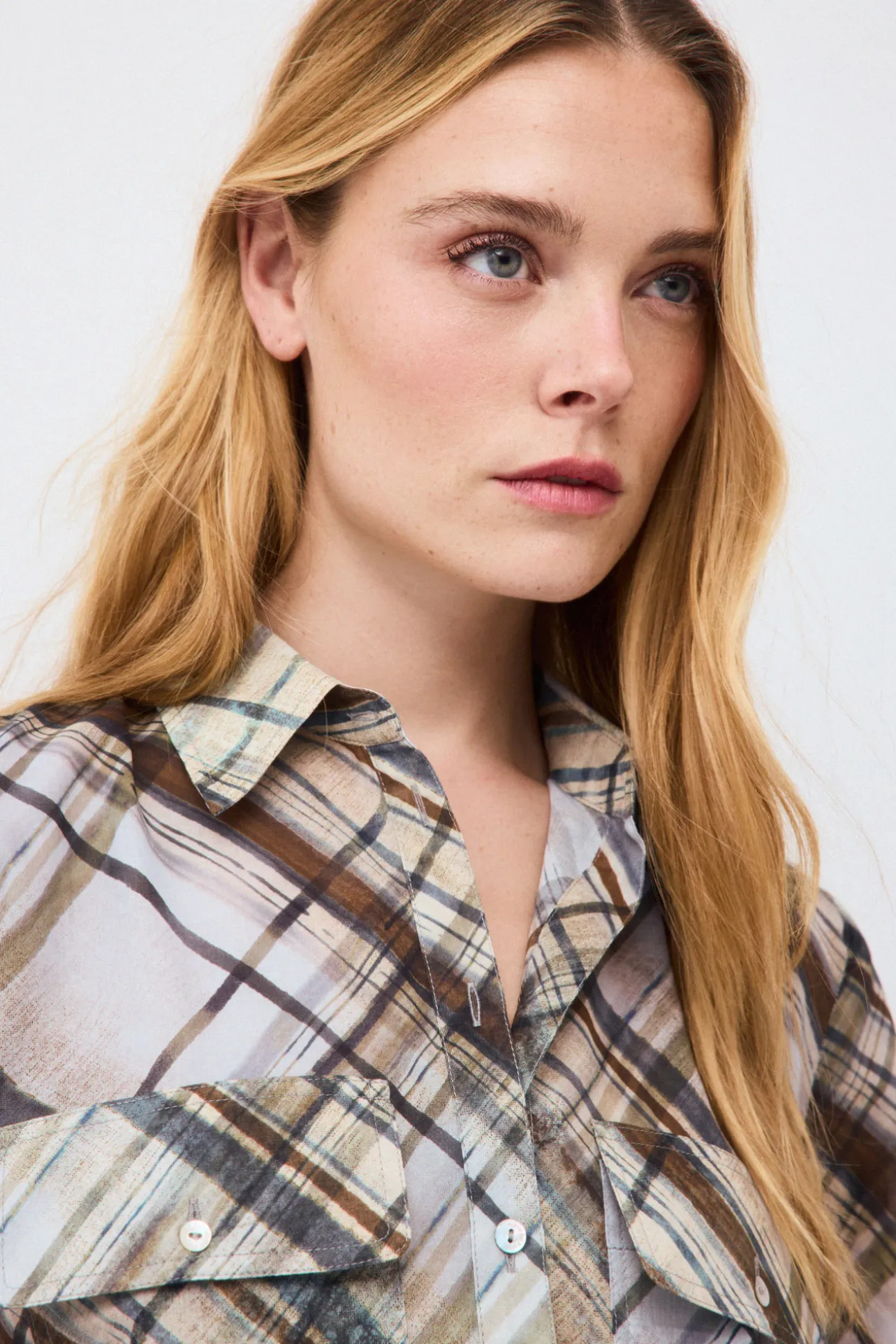 Camisa cuadros estampados