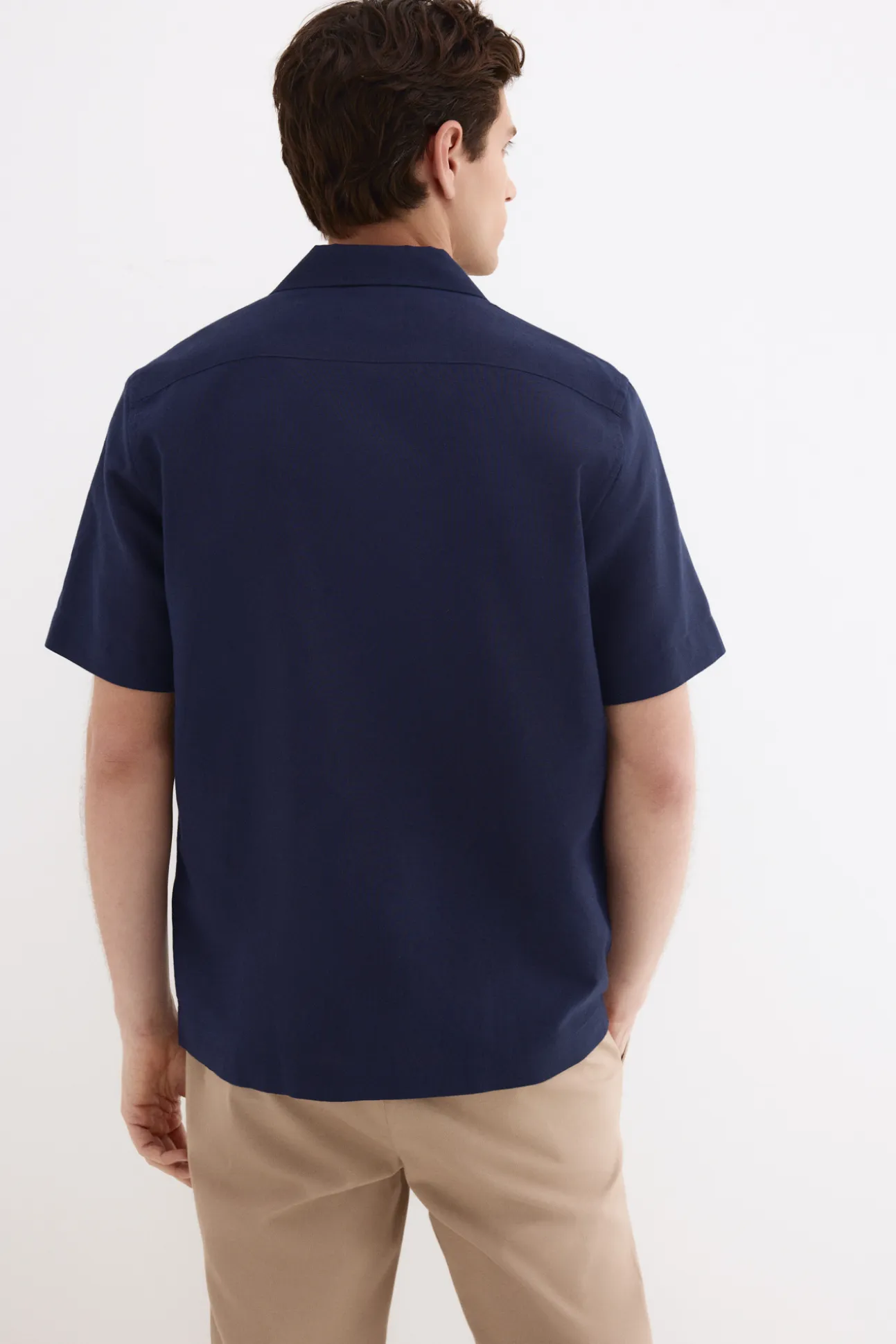 Camisa de lino algodón manga corta
