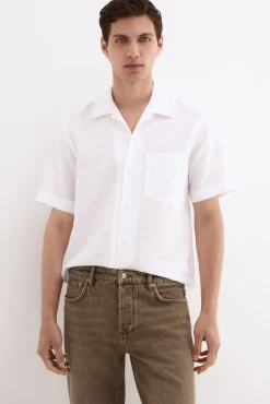 Camisa de lino algodón manga corta