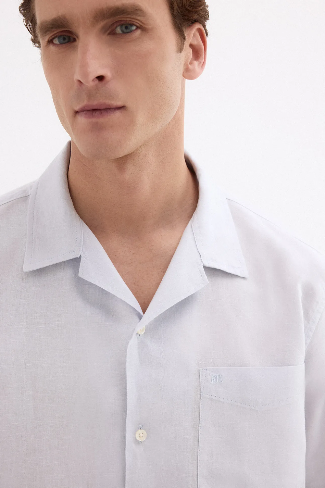 Camisa de lino algodón manga corta