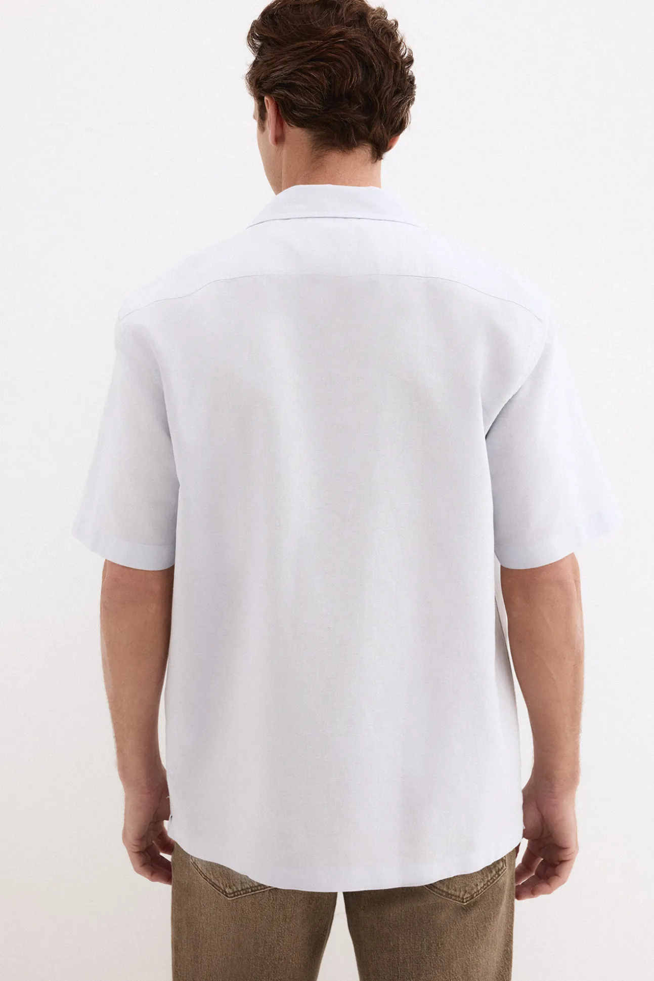 Camisa de lino algodón manga corta