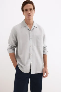 Camisa de lino algodón manga larga