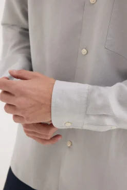 Camisa de lino algodón manga larga