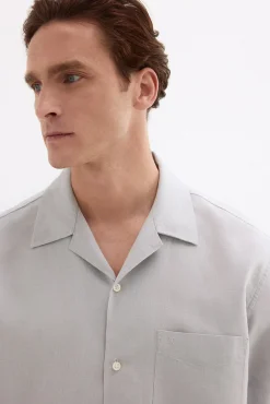Camisa de lino algodón manga larga