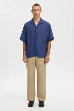 Camisa de manga corta lino