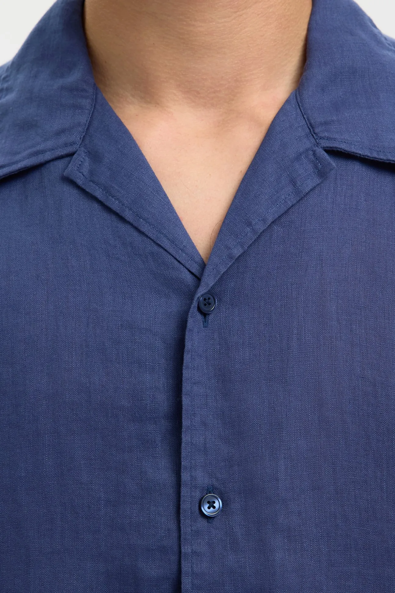 Camisa de manga corta lino