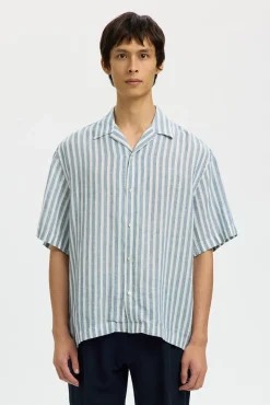 Camisa de manga corta lino