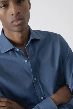 Camisa denim algodón