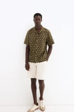 Camisa estampada manga corta