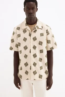 Camisa estampada manga corta