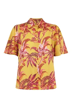 Camisa estampada manga corta