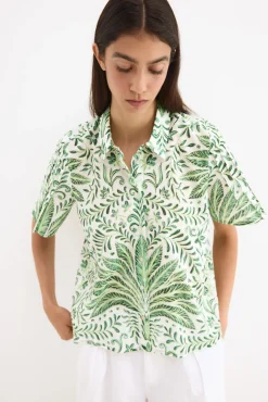 Camisa estampada manga corta