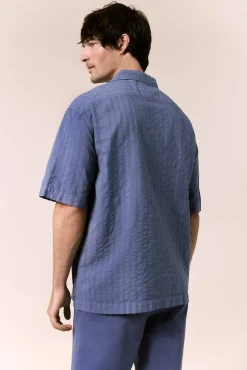 Camisa estructura lisa manga corta