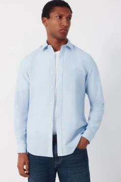 Camisa lino algodón liso