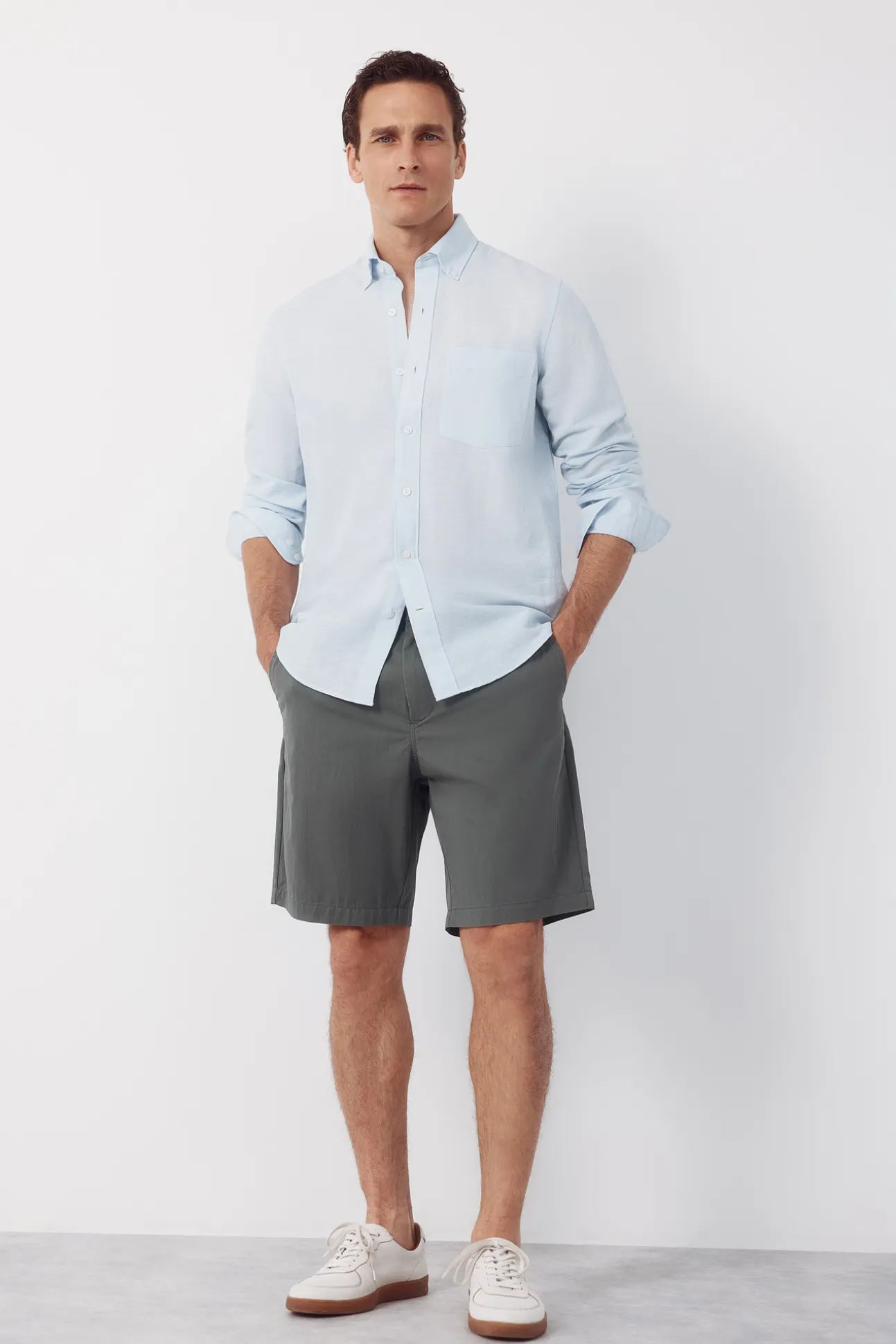 Camisa lino lisa