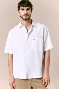 Camisa lino manga corta