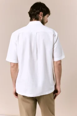 Camisa lino manga corta