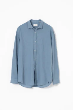 Camisa lino porcelana