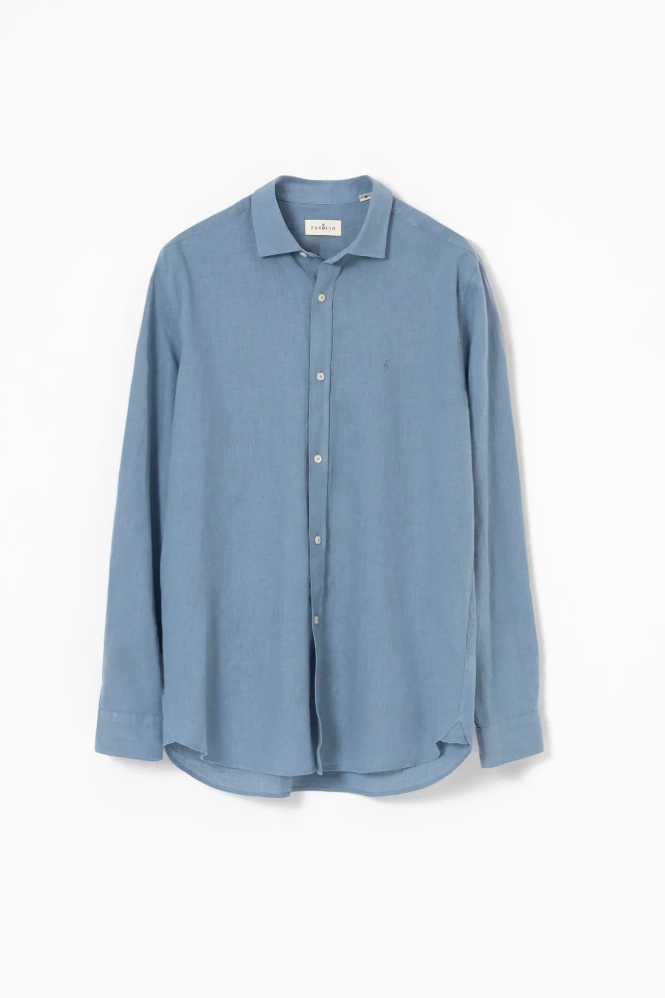 Camisa lino porcelana