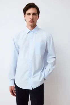 Camisa lisa popelín relax fit