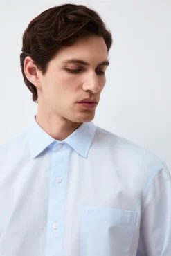 Camisa lisa popelín relax fit