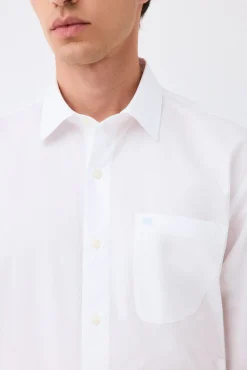 Camisa lisa popelín relax fit