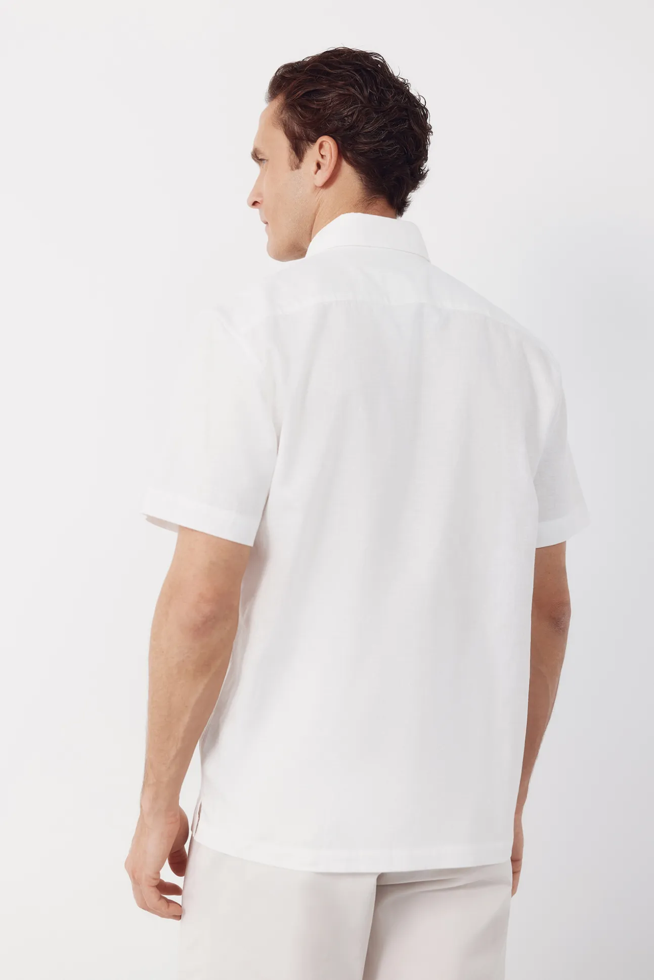 Camisa manga corta tejido de lino